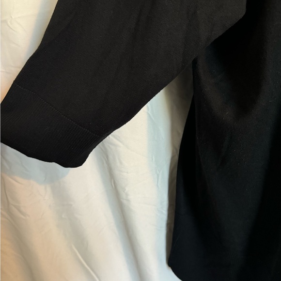 Lane Bryant Open Front Cardigan Sweater.  Plus size 26/28.  Black 3/4 sleeve - Picture 3 of 5